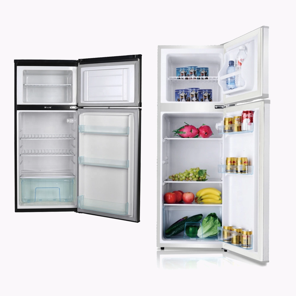 Fashion Glass Door Refrigerator Home Top Freezer Double Door