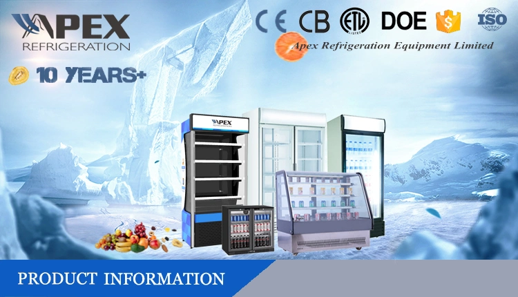 Ce CB Double Glass Door Upright Refrigerated Showcase Drinks and Beverages Cooler Glass Door Merchandiser