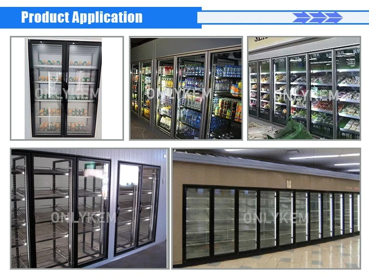 Heated Double Glass Door for Display Cold Room in American