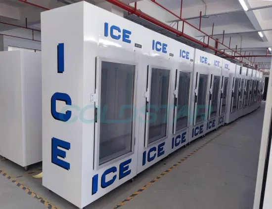 220V Glass Door Used Ice Merchandiser for Sale