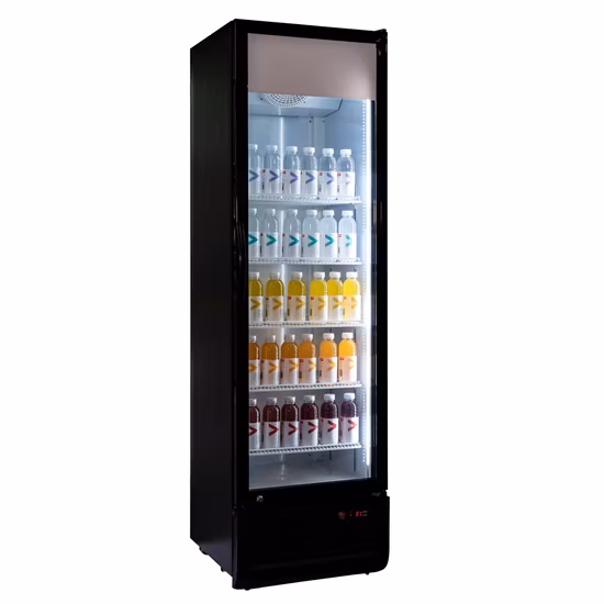 388 Liters Single Door Upright Showcase, Upright Cooler, Glass Door Merchandiser Commercial Soft Drinks Upright Showcase Glass Door with Ce, ETL Certificate