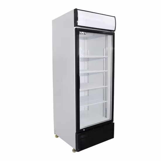 High Quality Single Door Upright Showcase, Upright Cooler, Glass Door Merchandiser Commercial Soft Drinks Upright Showcase Glass Door with Ce, ETL Certificate