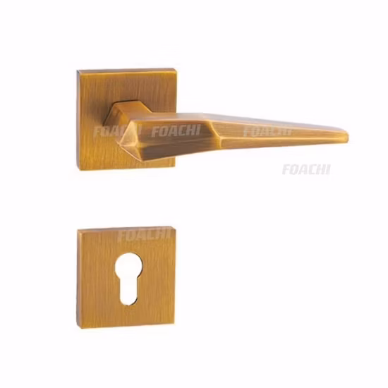 Modern Designer Front Internal Rose Gold Matt Black Bathroom Bedroom Lever Door Handle